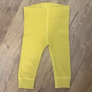 HANNA ANDERSSON Ribbed Baby Leggings  Stretchy Organic Cotton Mustard - 18-24M